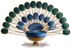 Luxe trône <span class=keywords><strong>de</strong></span> <span class=keywords><strong>la</strong></span> <span class=keywords><strong>reine</strong></span> loisirs chaises <span class=keywords><strong>de</strong></span> mariage paon conception tapisserie d'ameublement canapé chaises monoplace canapé modèle Animal meubles - Product Image 3