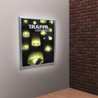 Cadres lumineux LED publicitaires sur mesure A2 A3 Duratrans Noir pour affiches de cinéma, menus, enseignes, en aluminium fin pour théâtre