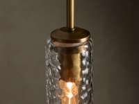 Suspension ronde de luxe en verre martelé, style américain moderne, lumière blanc chaud E26 pour îlot de cuisine, bar, évier