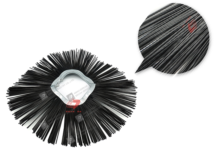 Black PP Wire Wafer Brush For Street Road Cleaning