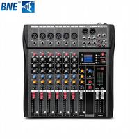 Console de mixage audio portable CT6 à 6 canaux, prix d'usine, contrôleur de son professionnel avec Bluetooth, LED RGB, USB, MP3