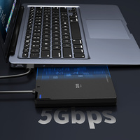 Carcasa para Disco Duro DM de 2.5" SATA a USB 3.0 con Instalación sin Herramientas, Velocidad de Transferencia de hasta 450MB/s y Diseño Resistente a Impactos