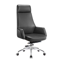Chaise de bureau pivotante ergonomique moderne de luxe en maille et cuir véritable, hauteur réglable, structure en acier inoxydable pour la maison et le bureau
