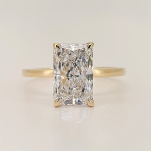 Custom Engagement <strong>Rings</strong> 1CT Pear Cut CVD Lab Diamond <strong>Ring</strong> <strong>14K</strong> Real <strong>Gold</strong> Radiant Cut Lab Grown Diamond <strong>Ring</strong> - Product Image 4