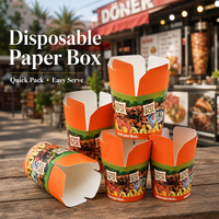 Boîtes à emporter personnalisées pour pâtes, contenants alimentaires jetables pour emporter, emballage pour kebab, boîte à kebab