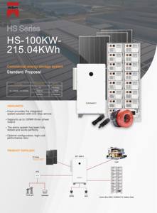 Système de stockage d'énergie solaire commercial et industriel tout-en-un Growatt 100 kW 215 kWh Bess avec batterie au lithium Lifepo4 - Product Image 2