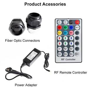 32W RGB Twinkle <b>Light</b> Engine Kit with 2 Ports & 900pcs Fiber Optic Strands for Starry Sky Ceiling - Product Image 5