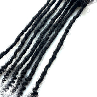 Extensions de Locs Texturées Bouclées Super Double Drawn en Cheveux Humains Vierges Brésiliens – Bundles d'Extensions de Dreadlocks Entièrement Faits à la Main
