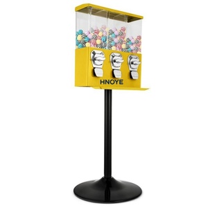 Distributeur automatique de bonbons à triple tête, direct usine, avec support, à monnayeur, pour billes à mâcher et capsules de jouets - Product Image 2