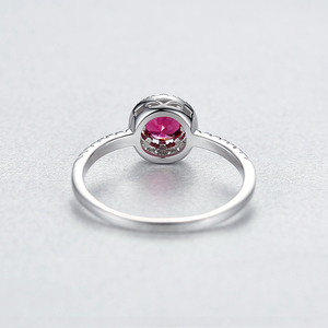 CZCITY <span class=keywords><strong>Tiny</strong></span> CZ pavimentado de las mujeres de moda joyería de diseño al por mayor de lujo S925 de plata anillo de piedras preciosas de Rubí - Product Image 5