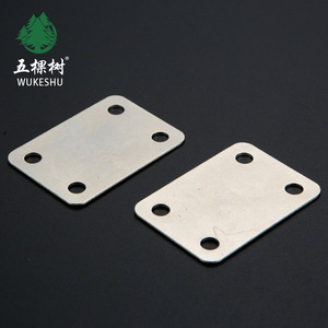 Support en acier plat Wukeshu 45x32mm, épaisseur 3mm, nickelé, quincaillerie de meubles, fixation - Product Image 4