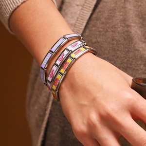 Wholesale Bulk DIY 9mm Cartoon Modular Football Series Stainless Steel Bracelet Women Men Italian Charm Bracelet Jewelry Gift - Product Image 4