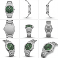 Montre de sport pour homme avec bracelets en silicone et en acier inoxydable, chronographe numérique et option personnalisée, montre à quartz étanche