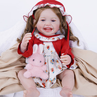 20 Zoll Weiche Silikon-Reborn-Puppe mit Sichtbaren Venen Realistische Baby-Softfigur Modepuppe für den Außenhandel Grenzüberschreitend