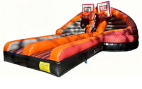 Jeu de basket gonflable à double panier pour défi de tir sportif en extérieur, château gonflable adapté à la location
