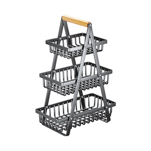 Kitchen <b>Storage</b> <b>Rack</b> Rectangular Heavy Duty Multi Purpose Tabletop Organizer For Fruit <b>Vegetable</b> And Miscellaneous Items - Product Image 3