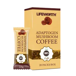 Lifeworth Gezonde Volwassen Koffie Alternatieve Ganoderma Lucidum Paddestoel Lage Cafeïne Hersensupplementen Met Arabica Ashwagandha - Product Image 2