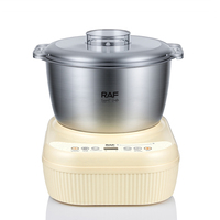 Machine à pétrir la pâte RAF 5.0L R.60003 220W, fouet efficace, contrôle numérique, bol en acier inoxydable 201, pour usage en cuisine