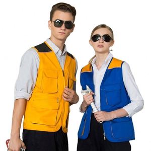 Gilet de travail multi-poches pour homme, de haute qualité, personnalisé, pour le camping, la pêche à la mouche, vêtement d'extérieur d'été, imperméable - Product Image 4