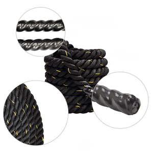 CZFIT Corde de combat professionnelle avec revêtement en nylon pour la <span class=keywords><strong>musculation</strong></span> en salle de sport, corde de puissance en polyester robuste pour usage commercial en salle de sport - Product Image 4