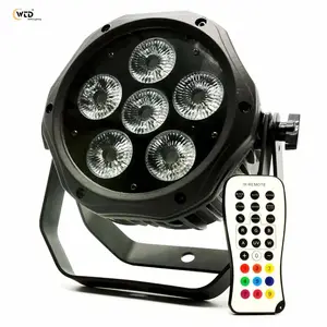 IP65 outdoor DMX 6x18W RGBWA UV 6in1 waterproof wireless led par 64 with battery