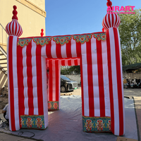 Arche gonflable personnalisée de 3 m, rayée rouge et blanc, décoration d'entrée ethnique traditionnelle pour mariage et festival