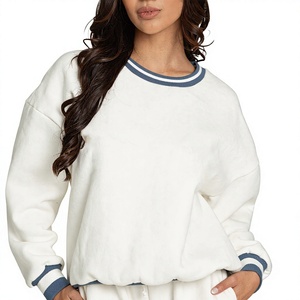 Sudadera Oversize de Mujer con Hombros Caídos, Cuello Redondo Holgado, Bordada, de Alta Calidad, para Invierno y Otoño, ODM - Product Image 3