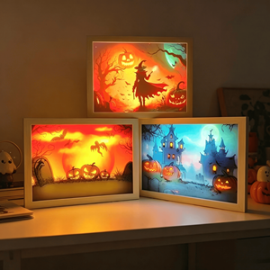 Vente directe usine : Tableau lumineux LED avec cadre pour décoration intérieure, Ornement d'Halloween - Product Image 1