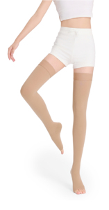 Vente chaude usine : Bas de contention médical classe 2 à ouverture au pied pour hommes et femmes - Product Image 2