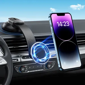 For MagSafe Car Mount Magnetic Phone Holder for Car Dashboard Windshield Magnetic Car Phone Holder Mount for iPhone 15 14 13 12