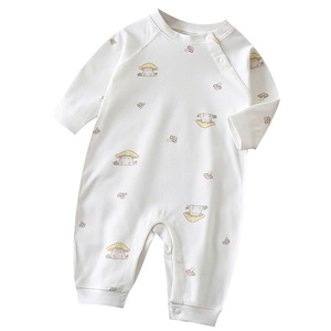 Tutina per Neonati Primavera/Autunno in Cotone Pettinato, Pigiama Unisex a Maniche Lunghe Senza Cuciture per Neonati - Product Image 5