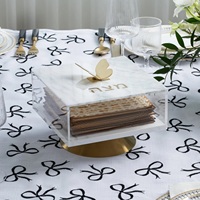 Boîte à Matzah en acrylique-Boîte à Matzah en Lucite pour Pâque-Cadeau Judaica-variété de couleurs-Bouton papillon-Fermeture magnétique