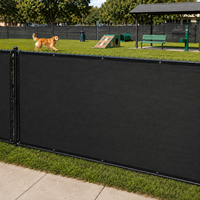 Écran de clôture de qualité professionnelle pour enclos à chiens, en maille HDPE robuste, résistant aux animaux domestiques, noir, écologique, pour enclos de chien ou de jardin