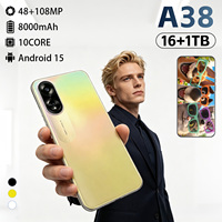 A38 2026 Nouveau Smartphone Android 5G CDMA Édition Globale 16 Go + 1 To Grand Écran 7,3 Pouces Longue Autonomie Caméra 108 MP Débloqué Français