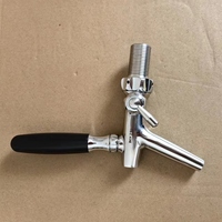 , Robinet de cidre de vin de bière en acier inoxydable 316L avec contrôle de débit à levier, compensateur en ligne en acier inoxydable avec assemblage de tige