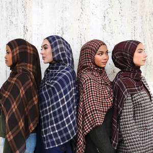 Pañuelos Hijab Modales Estampados para Mujer, Diseño Tartán Musulmán con Logotipo Personalizado, Cómodos y Modestos, los Más Vendidos del 2026 - Product Image 1