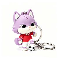 Porte-clés personnalisé Pinshuo 20Y en silicone souple PVC, porte-clés promotionnel et mousquetons, porte-clés personnalisés