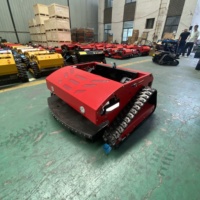 Tondeuse à gazon télécommandée à chenilles en caoutchouc pas chère, tondeuse à gazon robotisée puissante, tondeuse à gazon RC pour usage domestique et jardin.