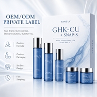 Perawatan Kulit Tubuh Anti Kerut Pengencang GHK-CU SNAP 8 Label Pribadi dengan Balsem Lemak Sapi, Toner, Serum Wajah, Krim, dan Losion