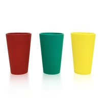 Gobelet à eau en silicone de 16 oz, anti-chute, couleurs unies, gobelet à bière portable