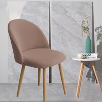 Chaise de salle à manger moderne rembourrée en velours avec pieds en métal, confortable pour la maison, le bureau, les étudiants, les restaurants, les hôtels, les appartements