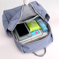 New Fashion Large Capacity Lightweight Laptop Backpack Zipper Closure Waterproof Polyester Arcuate Shoulder Strap Unisex