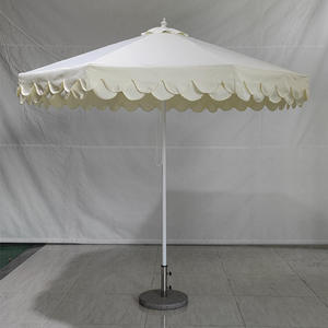 Customize Luxury 9ft <b>Large</b> Wood Color Pole Beach With Tassels Outdoor Pool Garden Patio <b>Umbrella</b> - Product Image 1