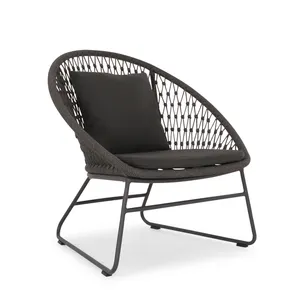 알루미늄 프레임 의자 현대 스타일 야외 정원 가구 하나의 좌석 문자열 직조 의자