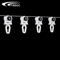 Schwarz-Weiß Ripple Fold Curtain Rail Kunststoff Runner S Wave Curtain Runner Wave