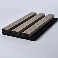 Panneau acoustique en fibre de polyester et bois, grille en MDF, placage bois sculpté, isolation phonique, pour hôtel et appartement modernes