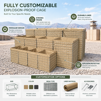 Panier gabion mural en fil de fer galvanisé soudé, toutes largeurs, pour murs de soutènement, construction sur mesure, grille fine, commande mixte