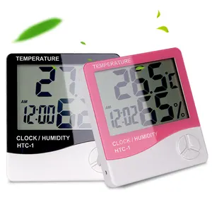 HTC-1室内液晶电子温湿度计数字温度计湿度计气象站报警