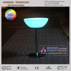 Mesas de <span class=keywords><strong>Bar</strong></span> Cuadradas con Iluminación LED Inalámbrica para Fiestas, Cócteles y Sillas - Product Image 5