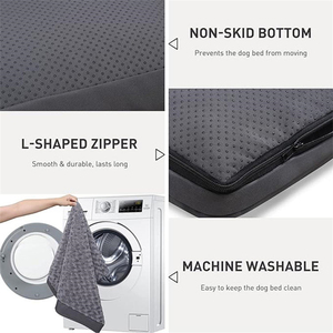 <span class=keywords><strong>Lit</strong></span> pour animaux <span class=keywords><strong>de</strong></span> compagnie rectangulaire en velours rose gris foncé bon marché <span class=keywords><strong>de</strong></span> Chine, orthopédique, anti-acariens, avec literie, pour chiens et chats <span class=keywords><strong>de</strong></span> petite, moyenne et grande taille - Product Image 6